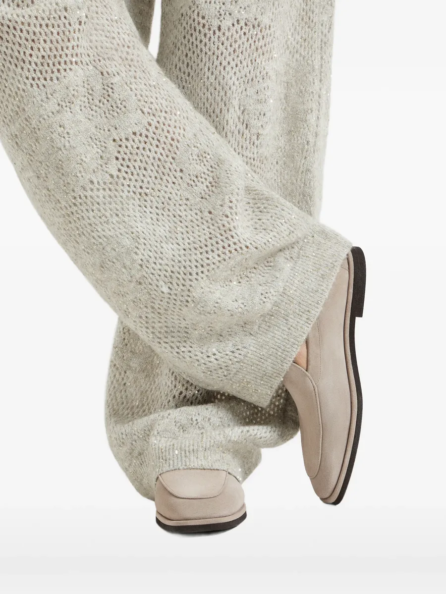 suede loafers with shiny detail 12