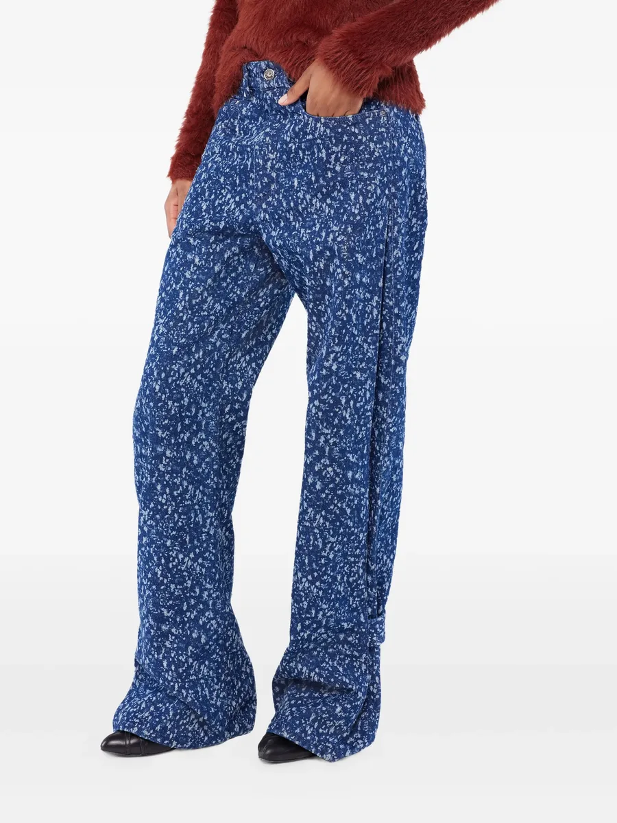 splatter-print baggy jeans 5