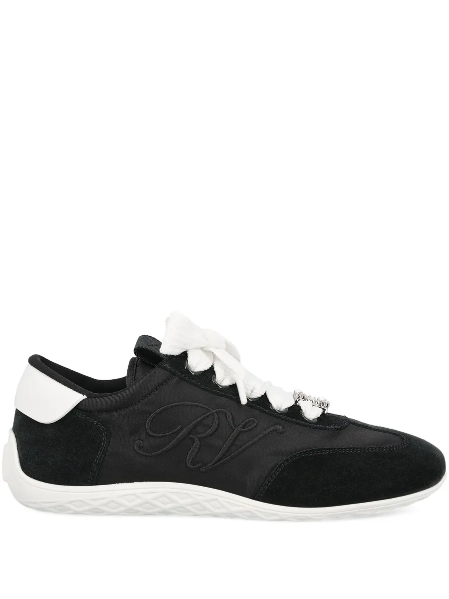 logo-embroidered sneakers 1