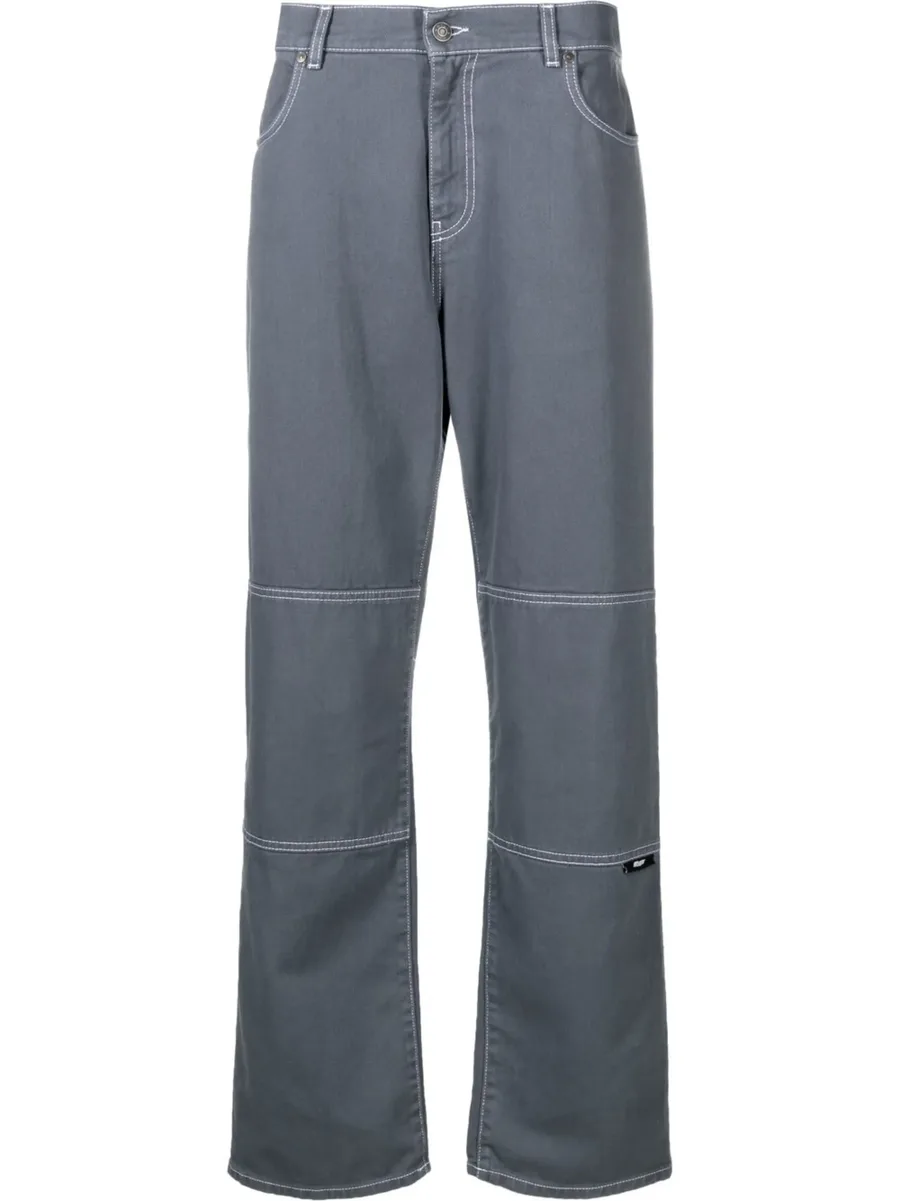 logo-print straight-leg trousers 2