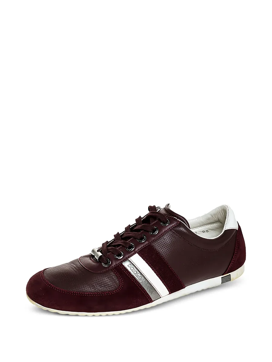 leather low-top sneakers 4