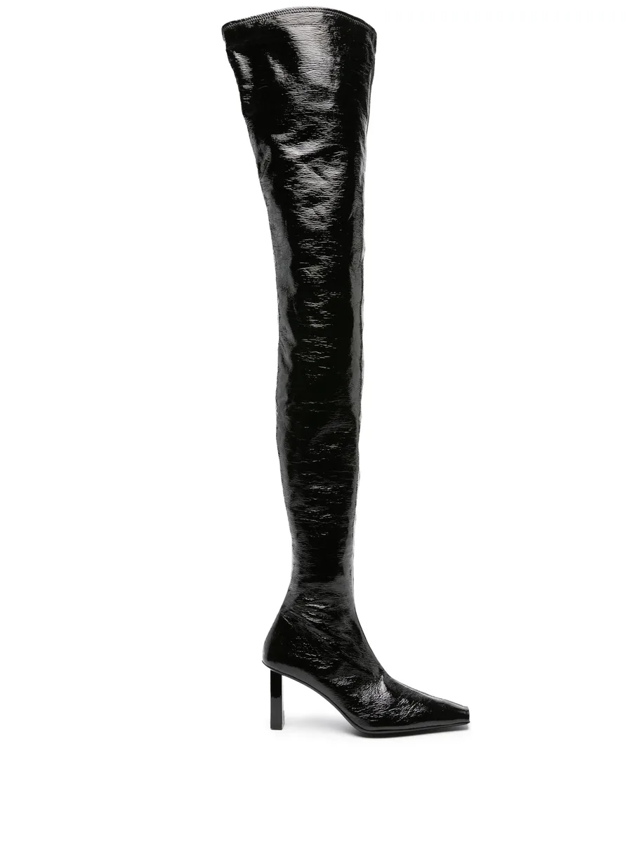 85mm high-shine thigh-length boots 2