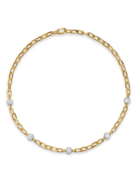 колье DY Madison из желтого золота с бриллиантами (6 мм)