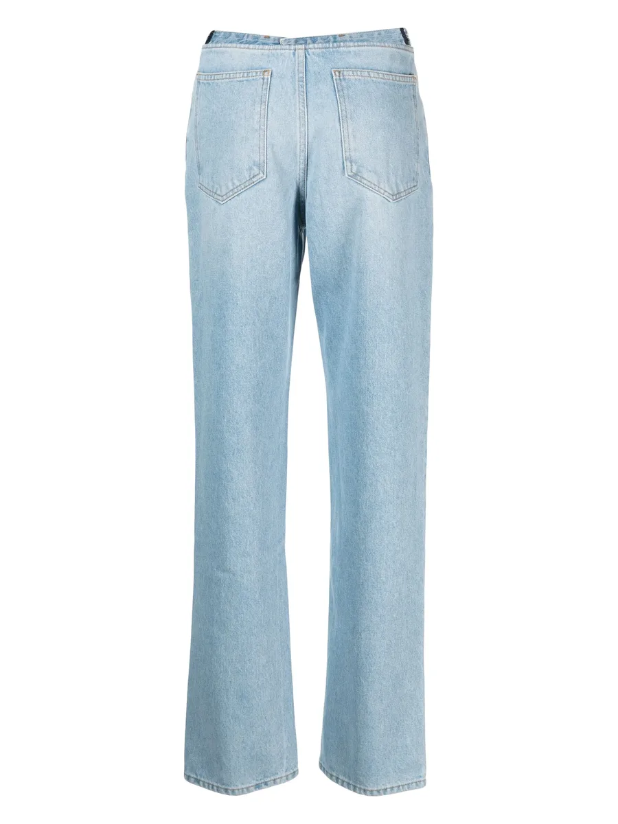Choker rhinestone-embellished straight-leg jeans 3