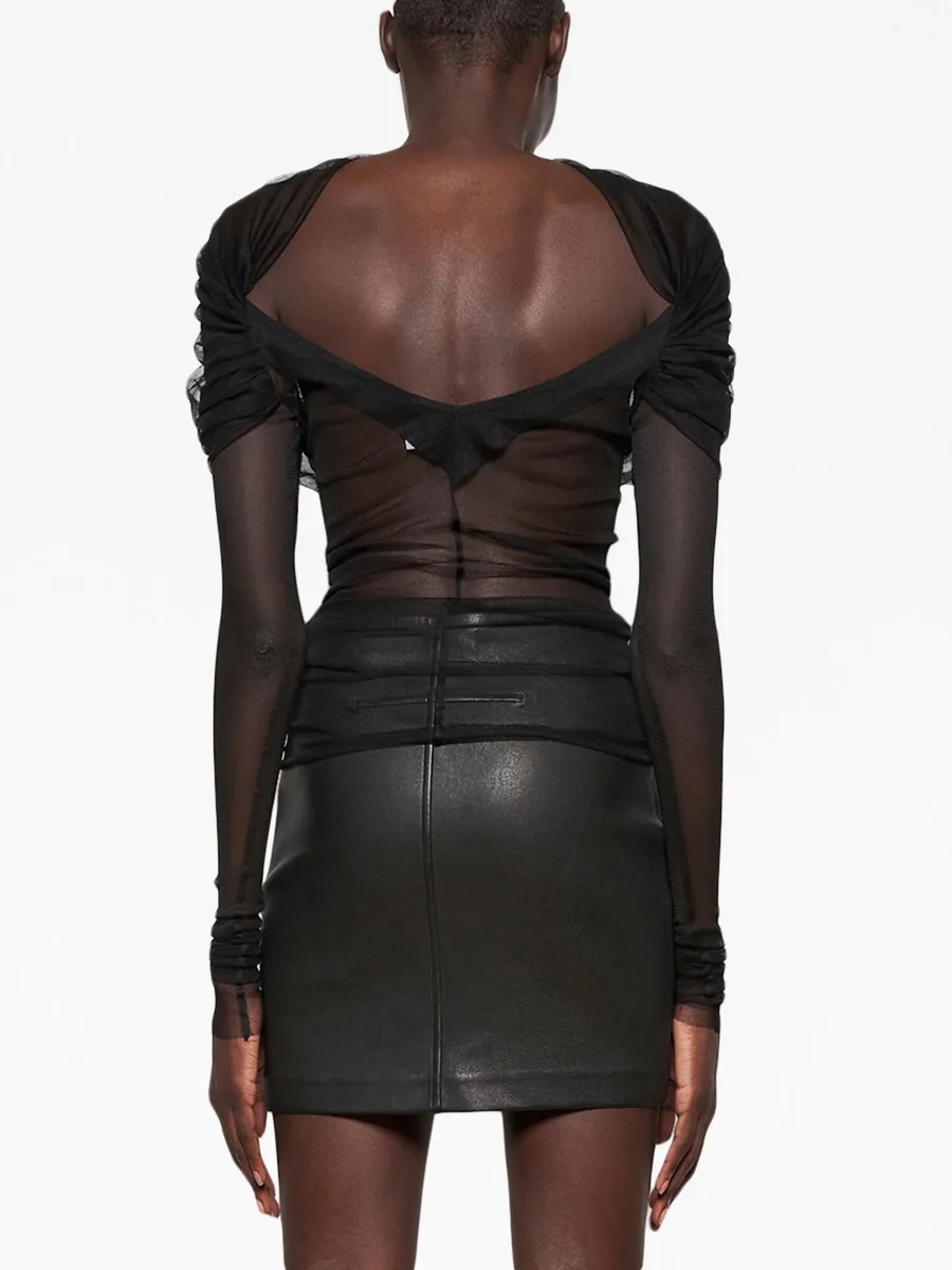 Veiled silk top 9
