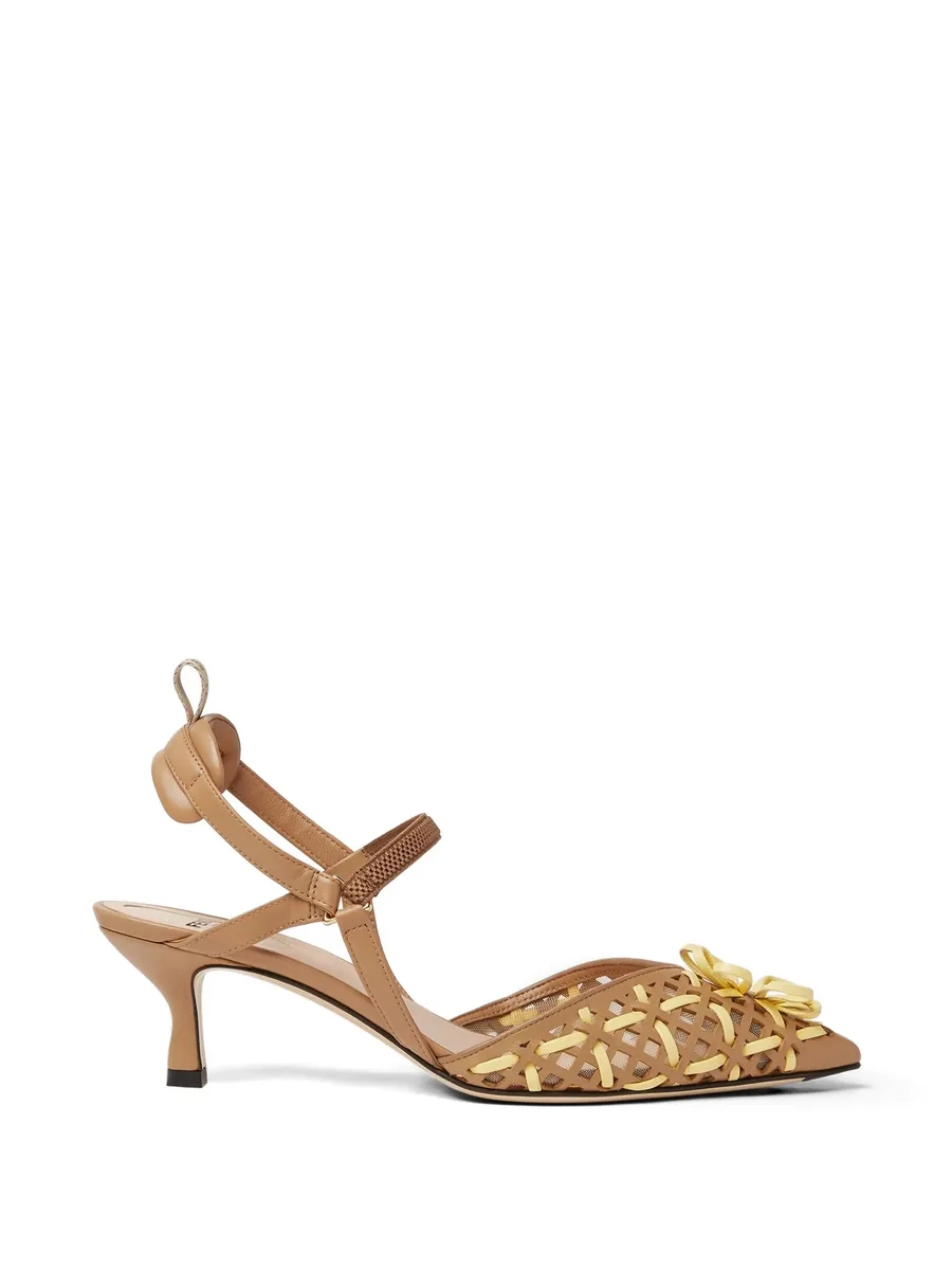Colibri interwoven flower pumps 2