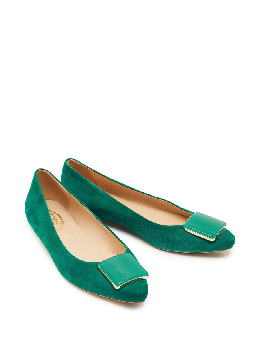 buckle suede ballet flats 9