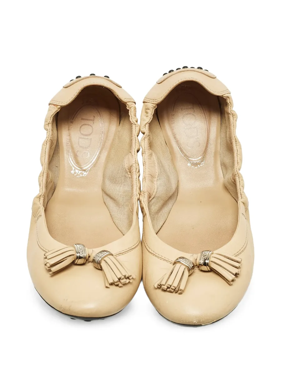scrunch tassel ballet flats 3