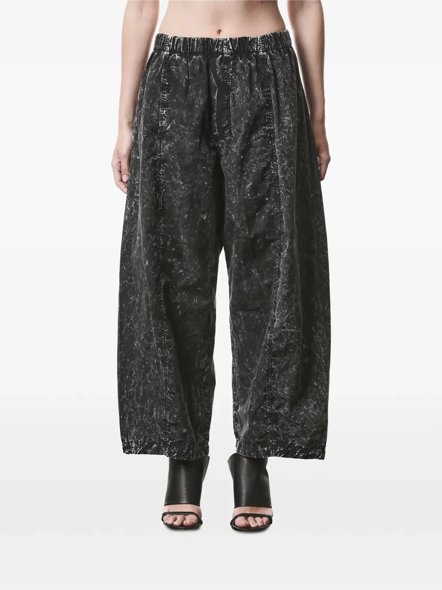 marble-print trousers 6