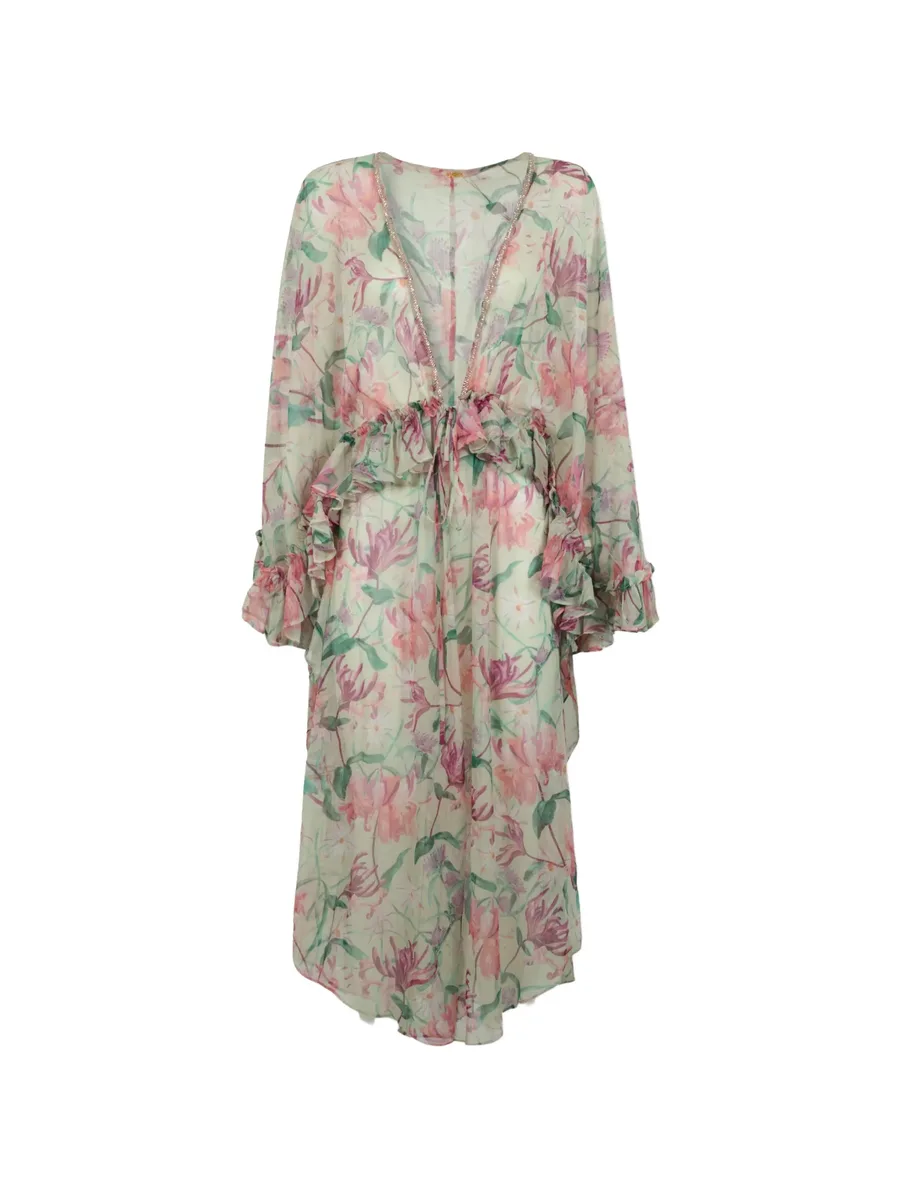 Honey Flower ruffled robe 1