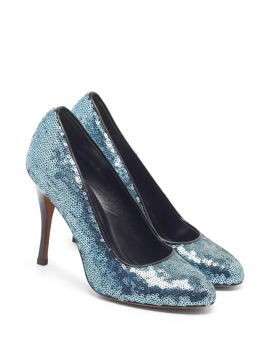 sequin round-toe pumps 9