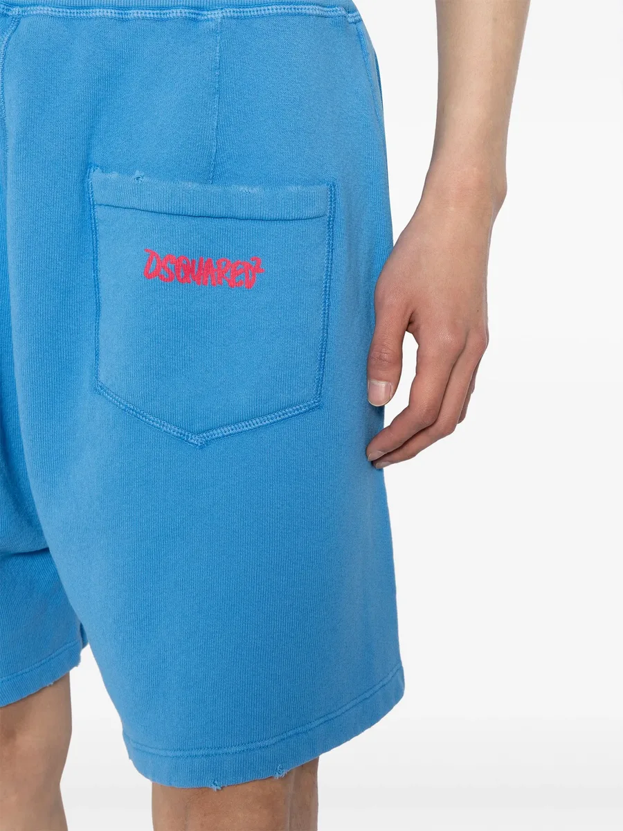 logo-print cotton shorts 10