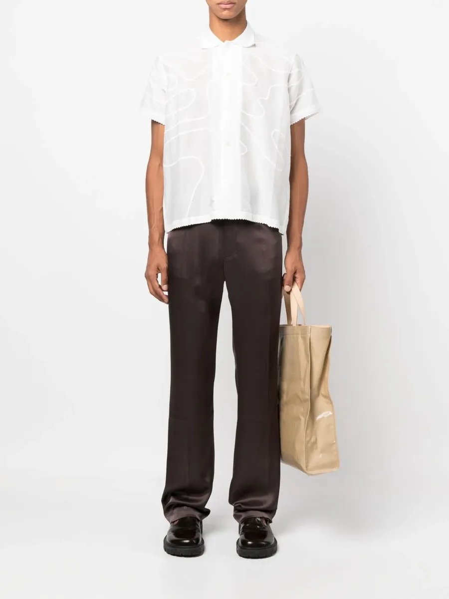 mid-rise straight-leg trousers 3