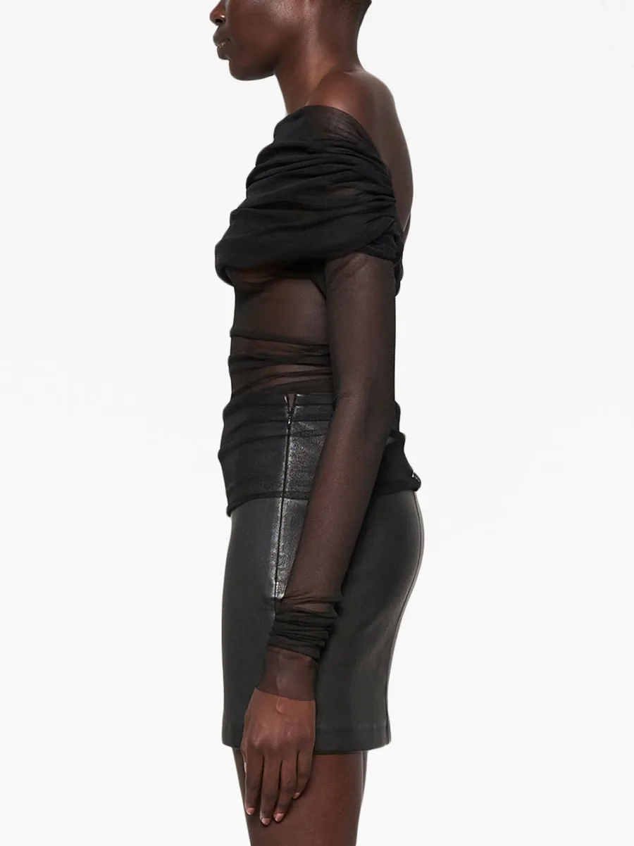 Veiled silk top 7