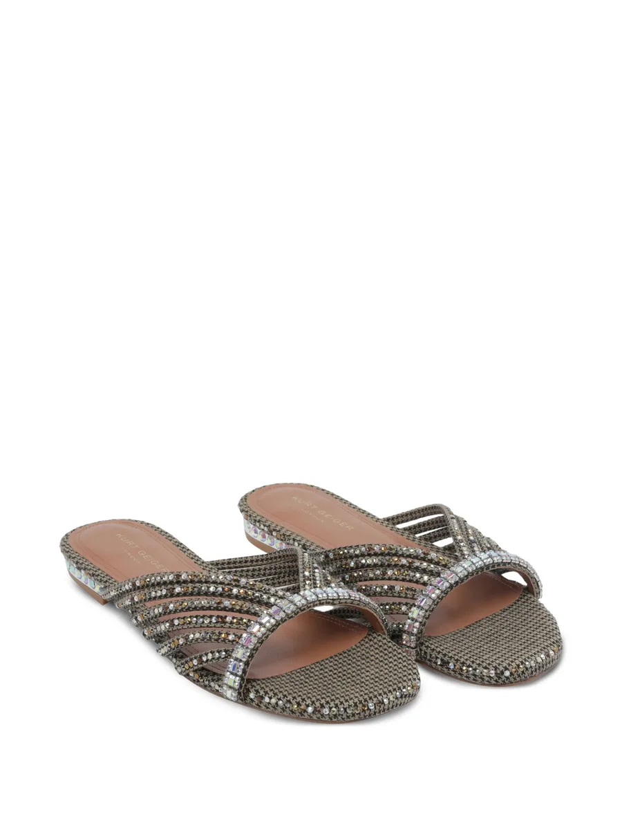 crystal strap flat mules 2