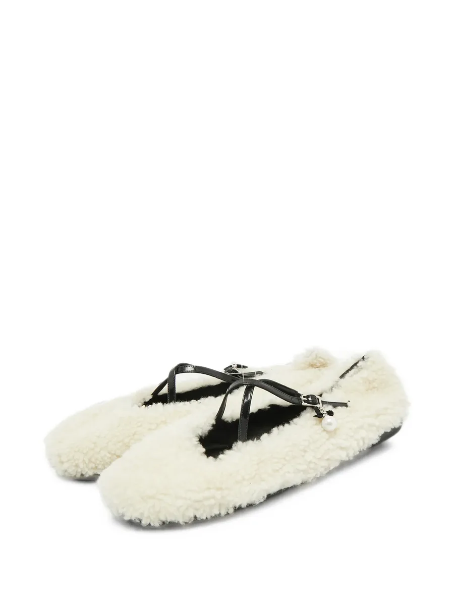 Eleri shearling ballet flats 2