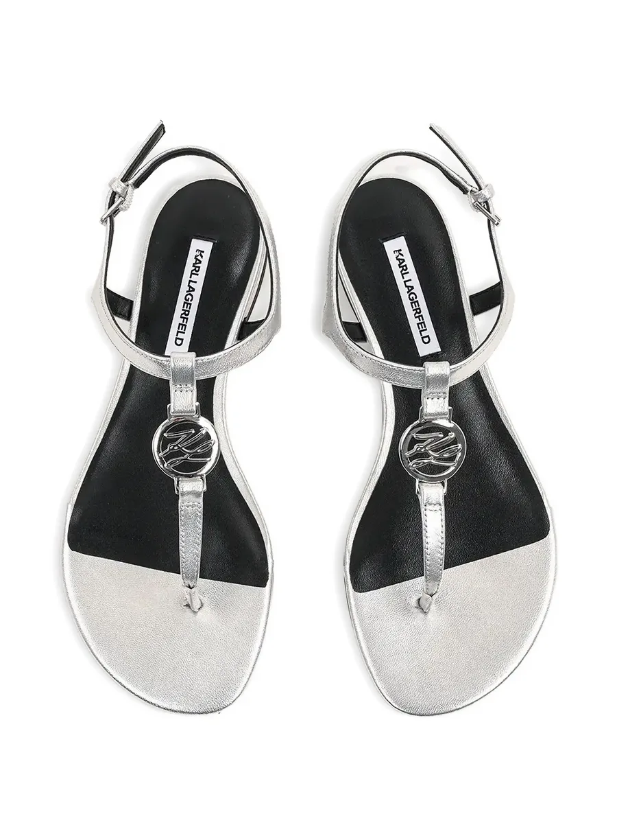 logo-appliqué sandals 7