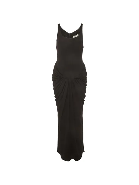 draped sleeveless maxi dress