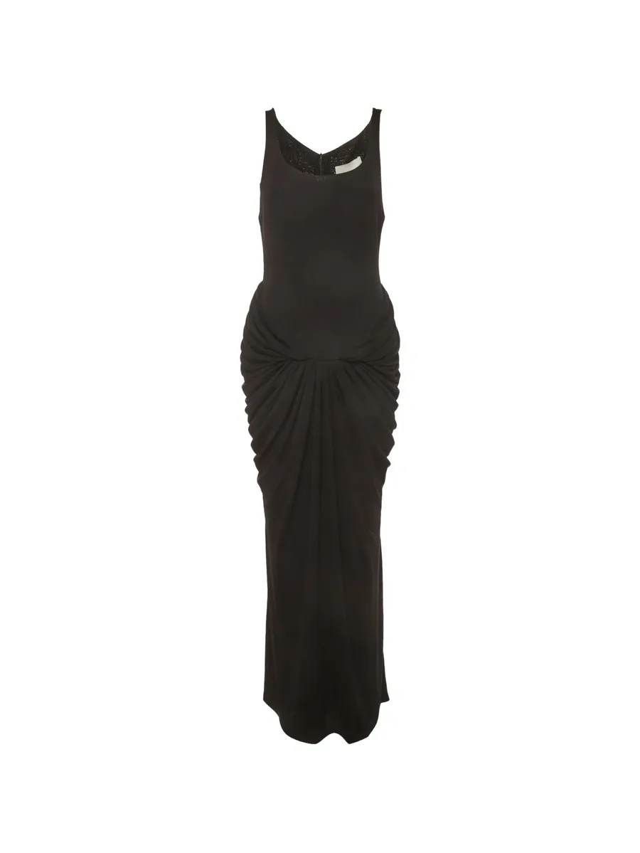 draped sleeveless maxi dress 1