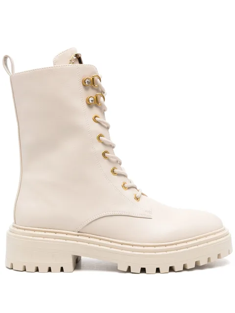rhinestone Oval T boots