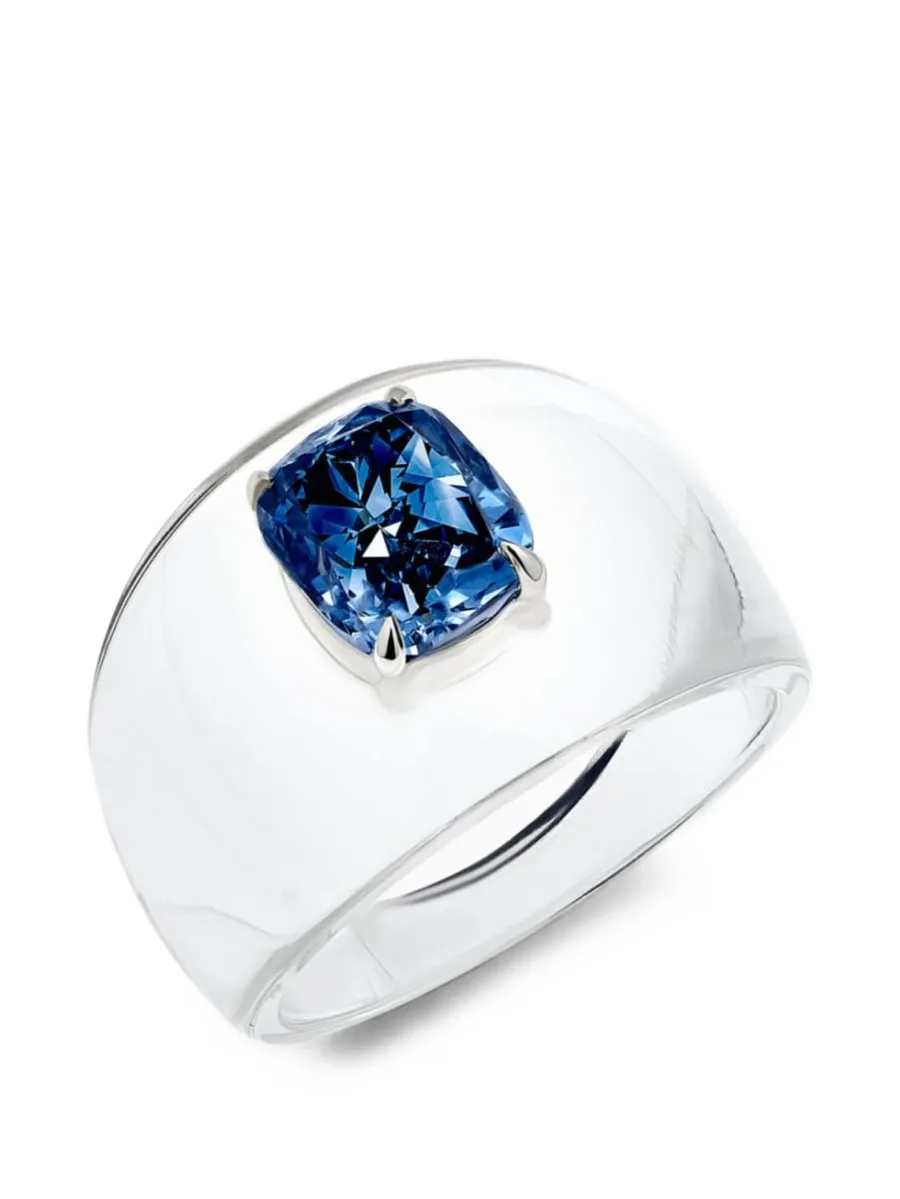 cushion-cut diamond-embellished ring 1