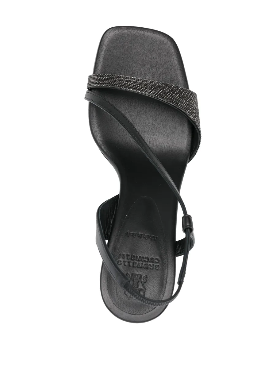 95mm Monili-chain leather sandals 7