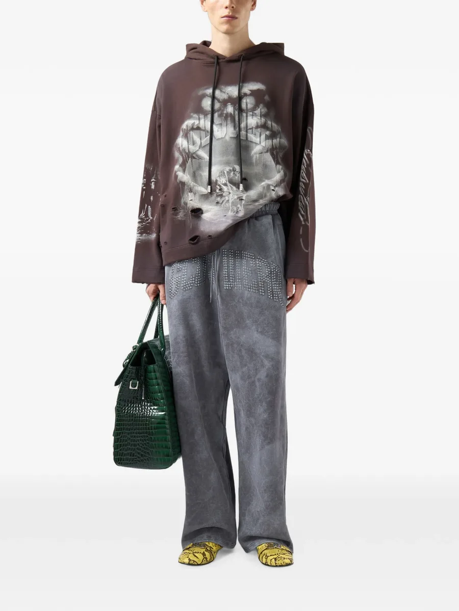 studded logo-patch track pants 2