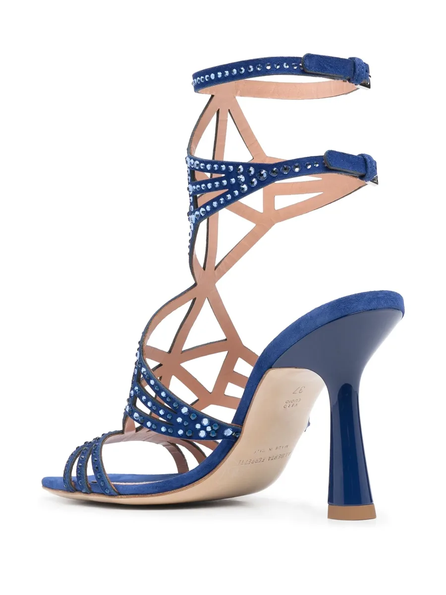 100mm embellished square-toe sandals 6