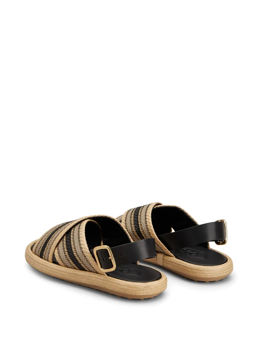 two-tone woven sandals 6