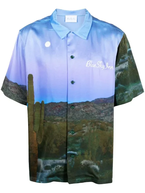 logo-embroidered shirt