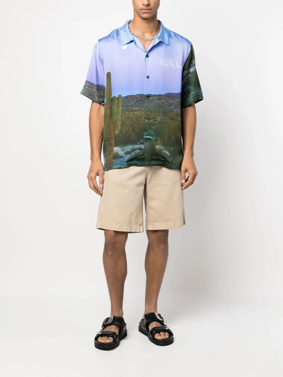 logo-embroidered shirt 3