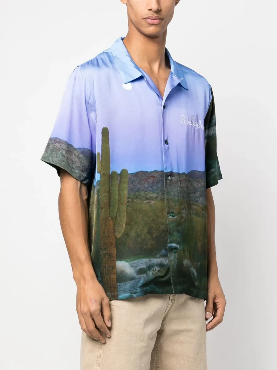 logo-embroidered shirt 6