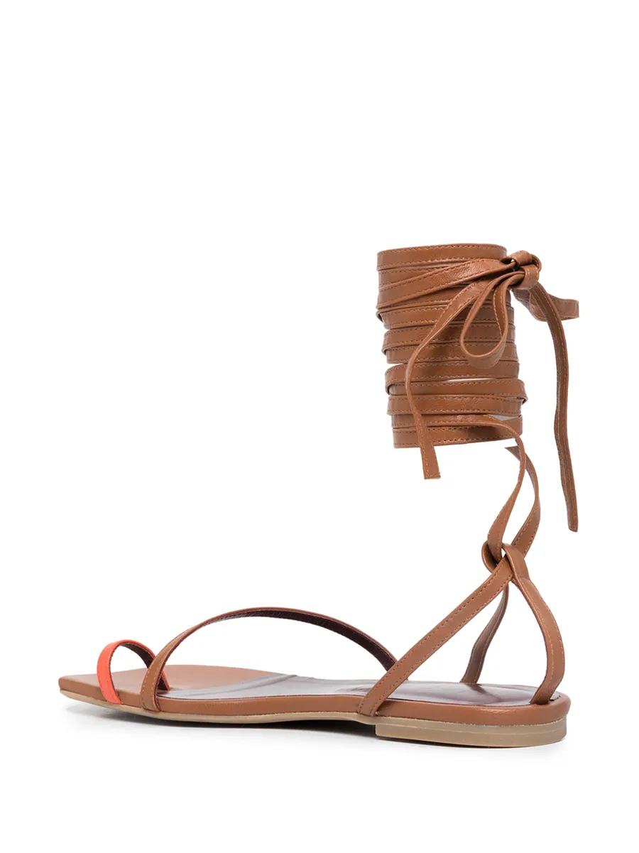 Nicola leather flat sandals 5