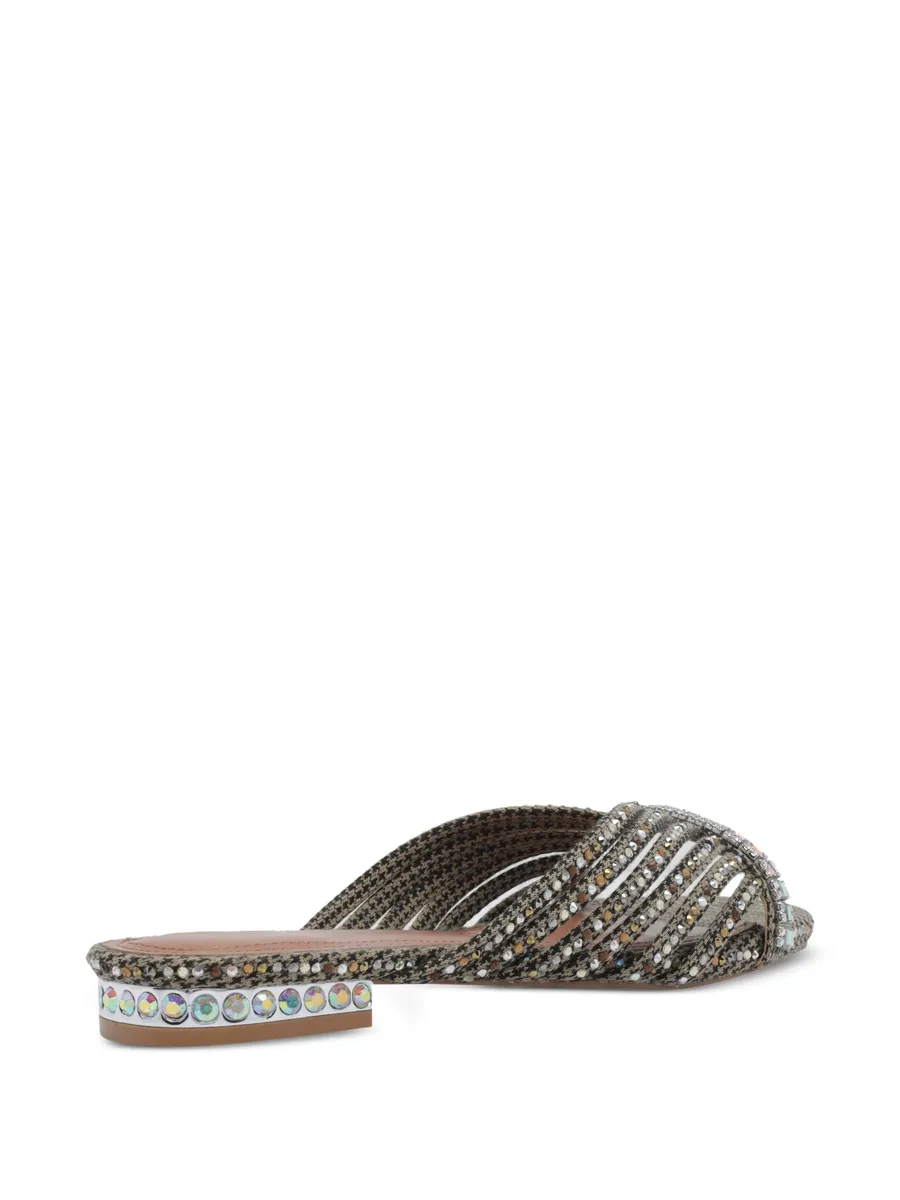 crystal strap flat mules 4