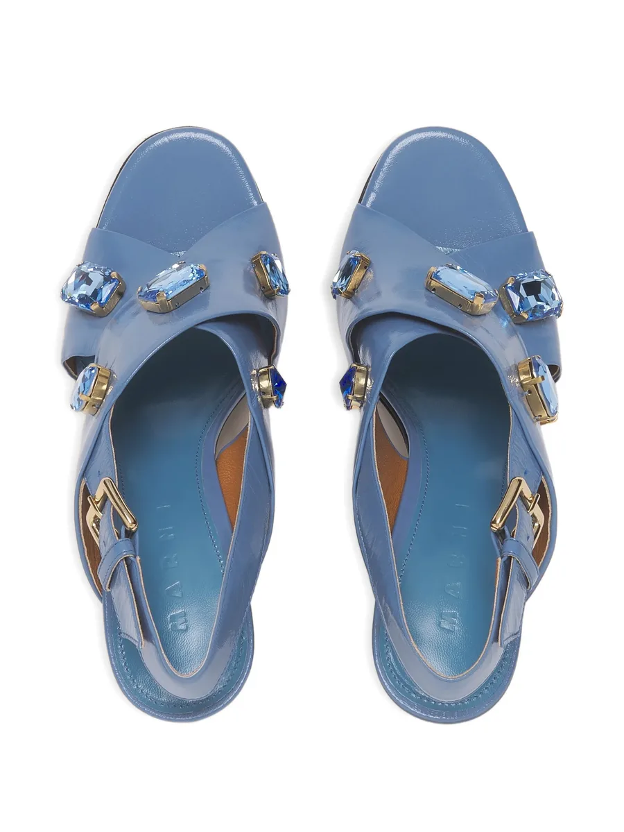 leather criss-cross sandals 7
