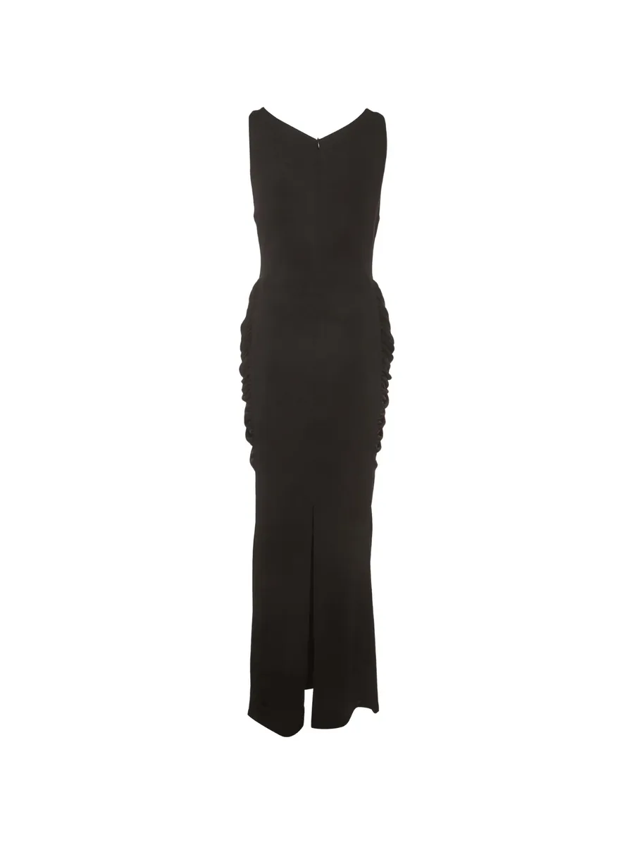 draped sleeveless maxi dress 2