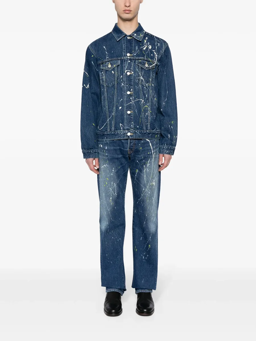 paint-splatter straight-leg jeans 3