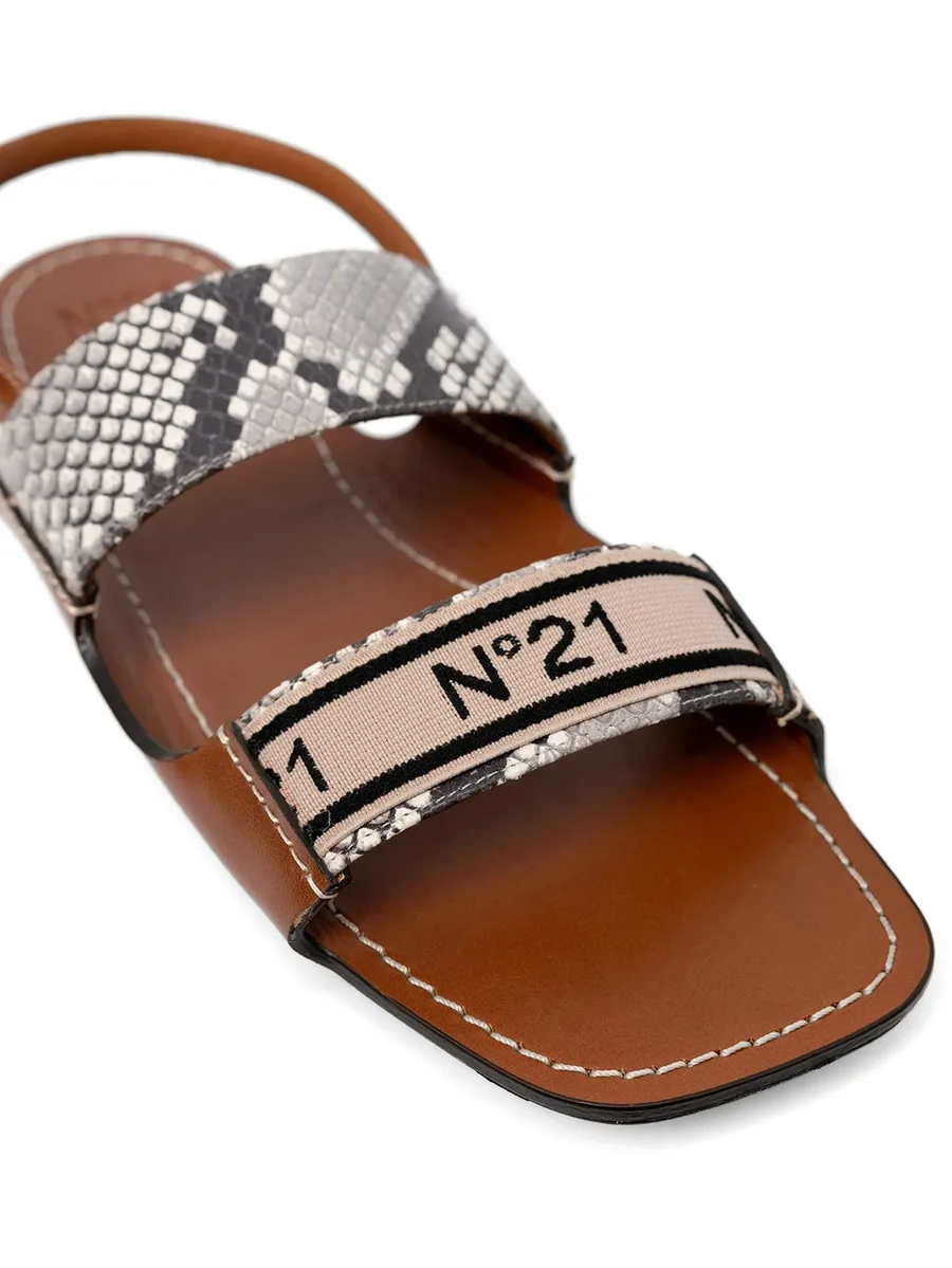 snakeskin-effect strap sandals 5