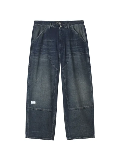 panelled wide jeans