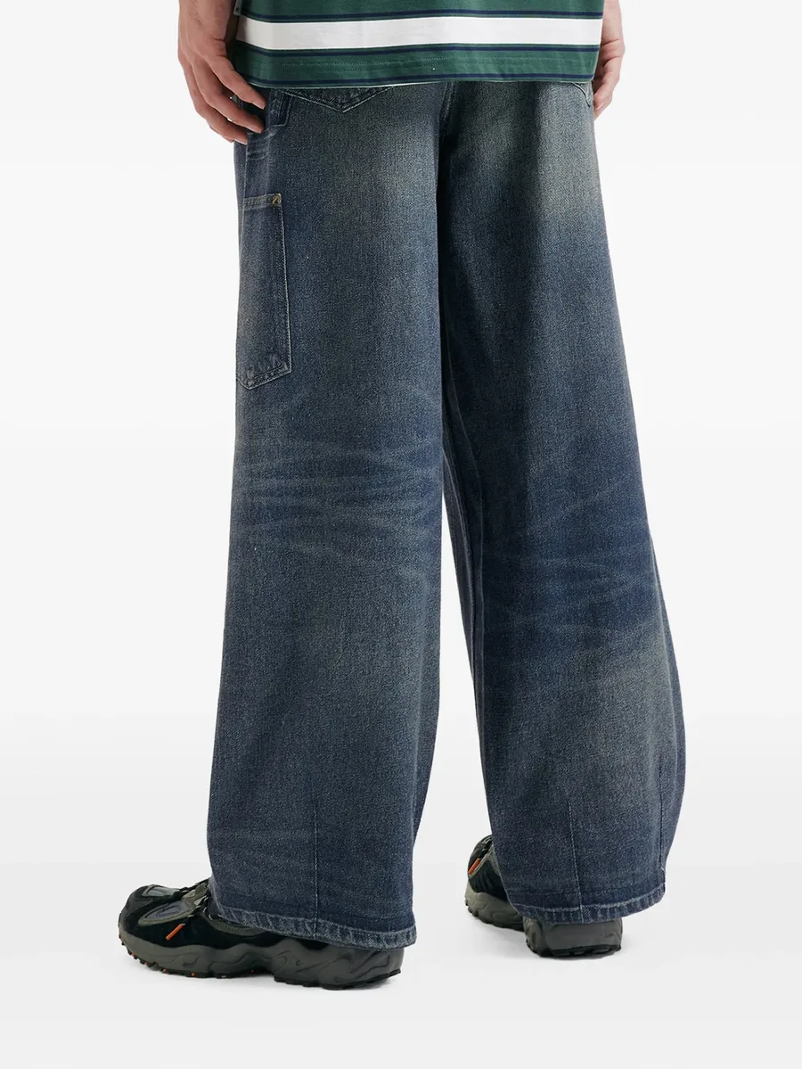 panelled wide jeans 7