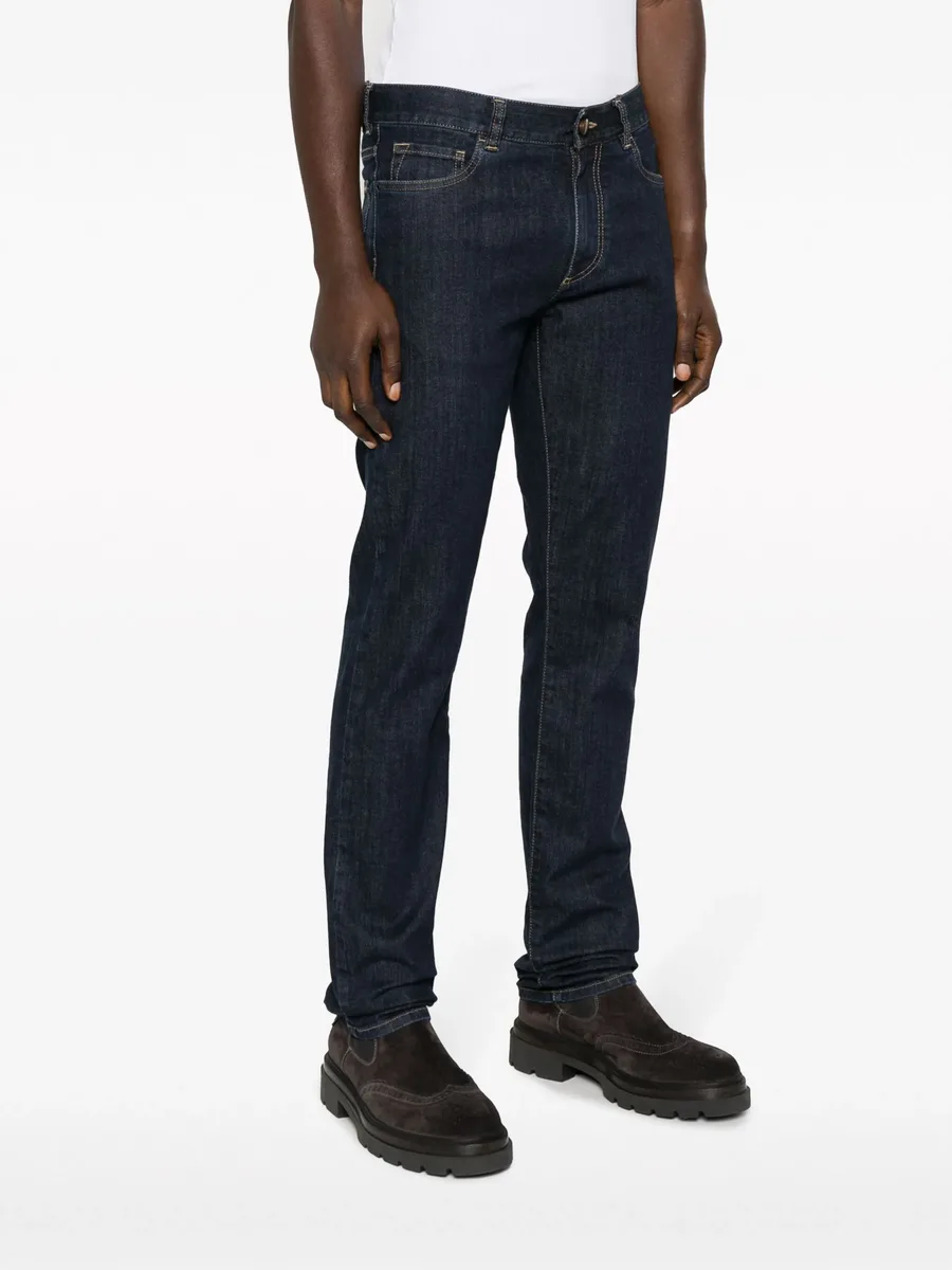low-rise straight-leg trousers 5