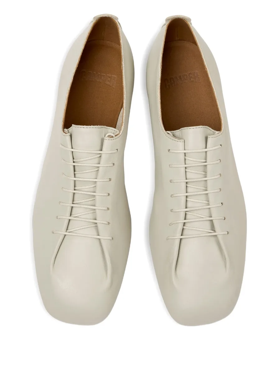 lace-up leather flats 8