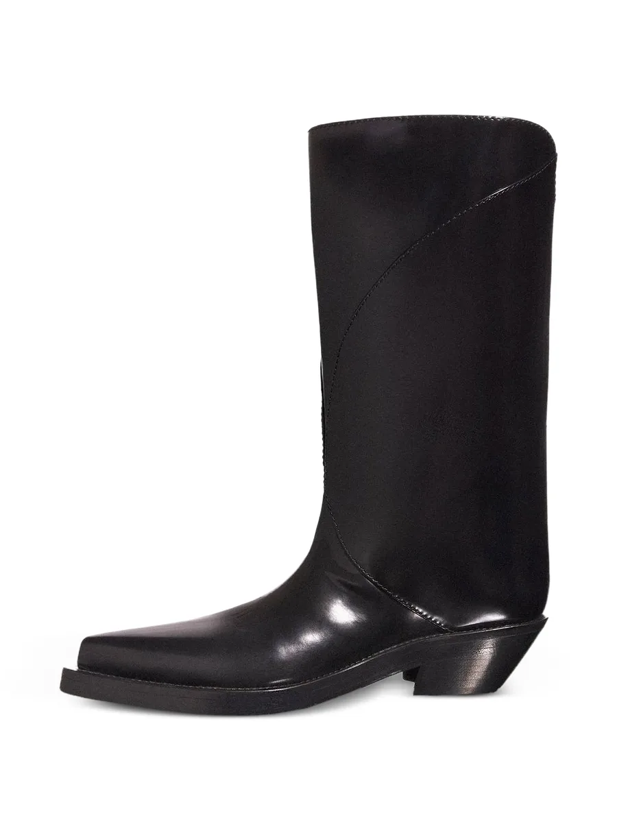 pointed leather boots 3