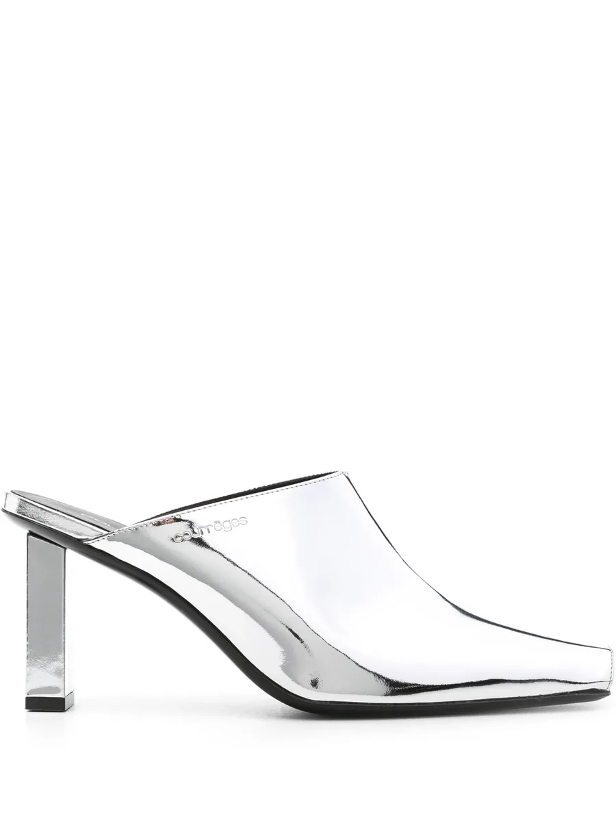 Sleek 70mm mirrored mules 2