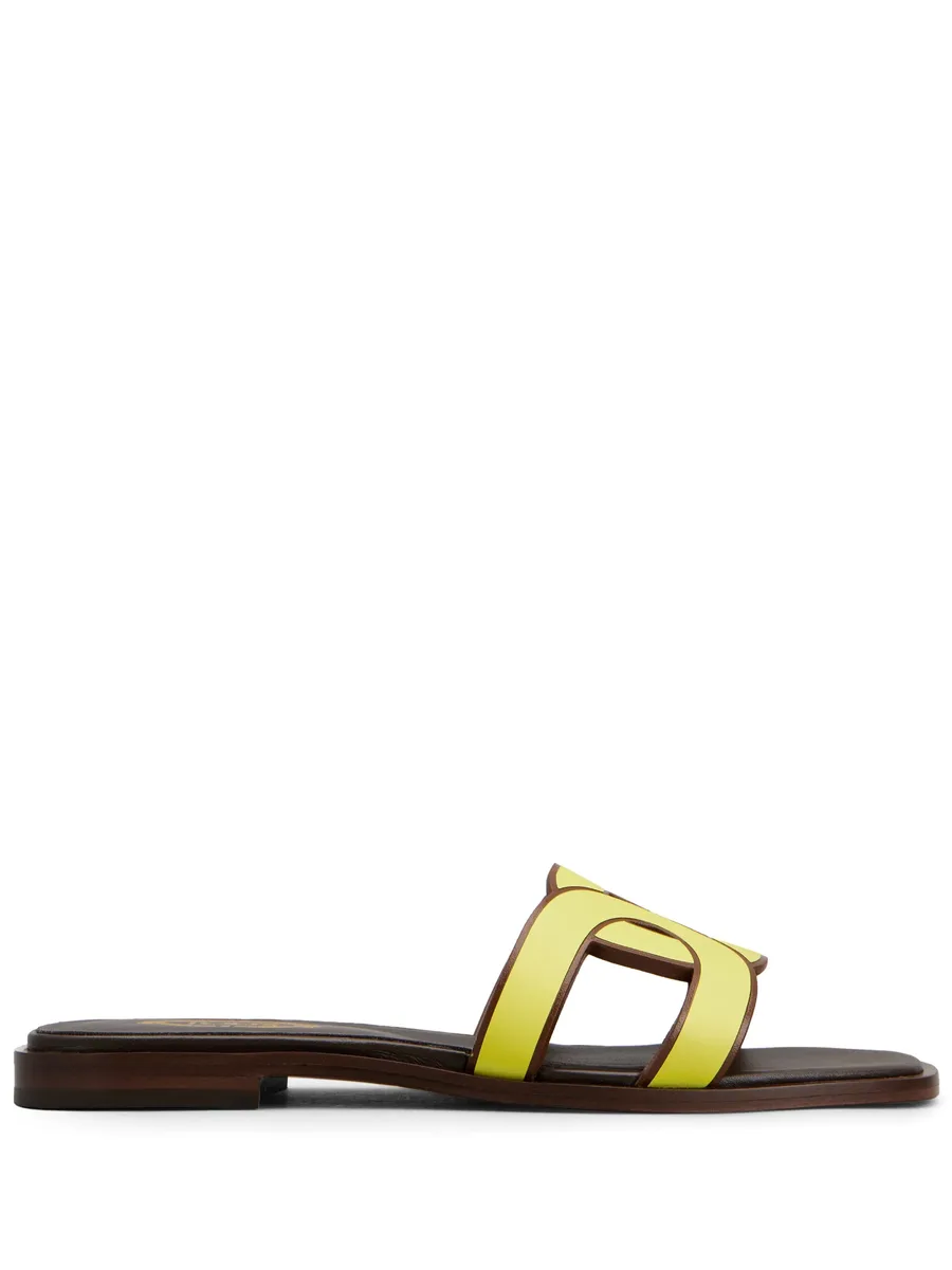 logo-strap leather sandals 1
