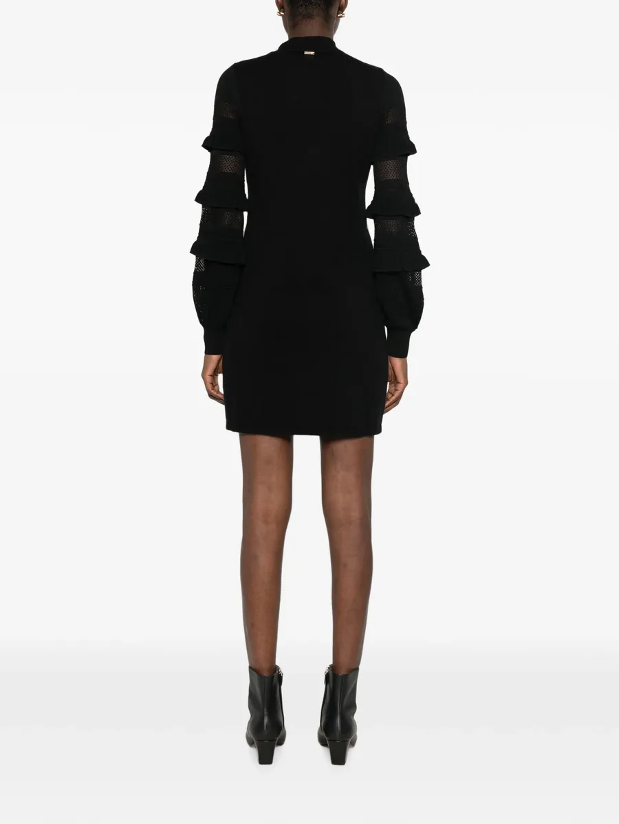 ruffled-sleeve mini knitted dress 4