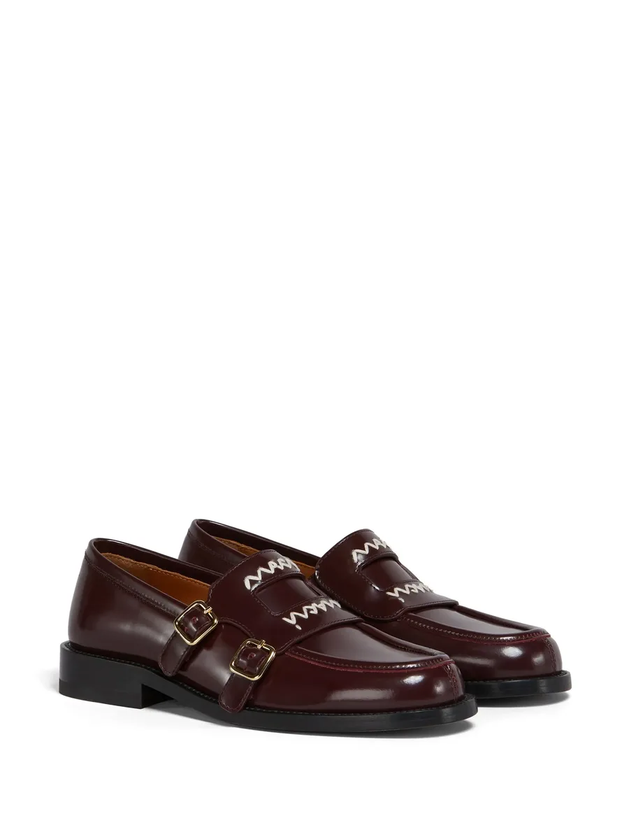 leather Bambi 3.0 loafers with double buckle 3