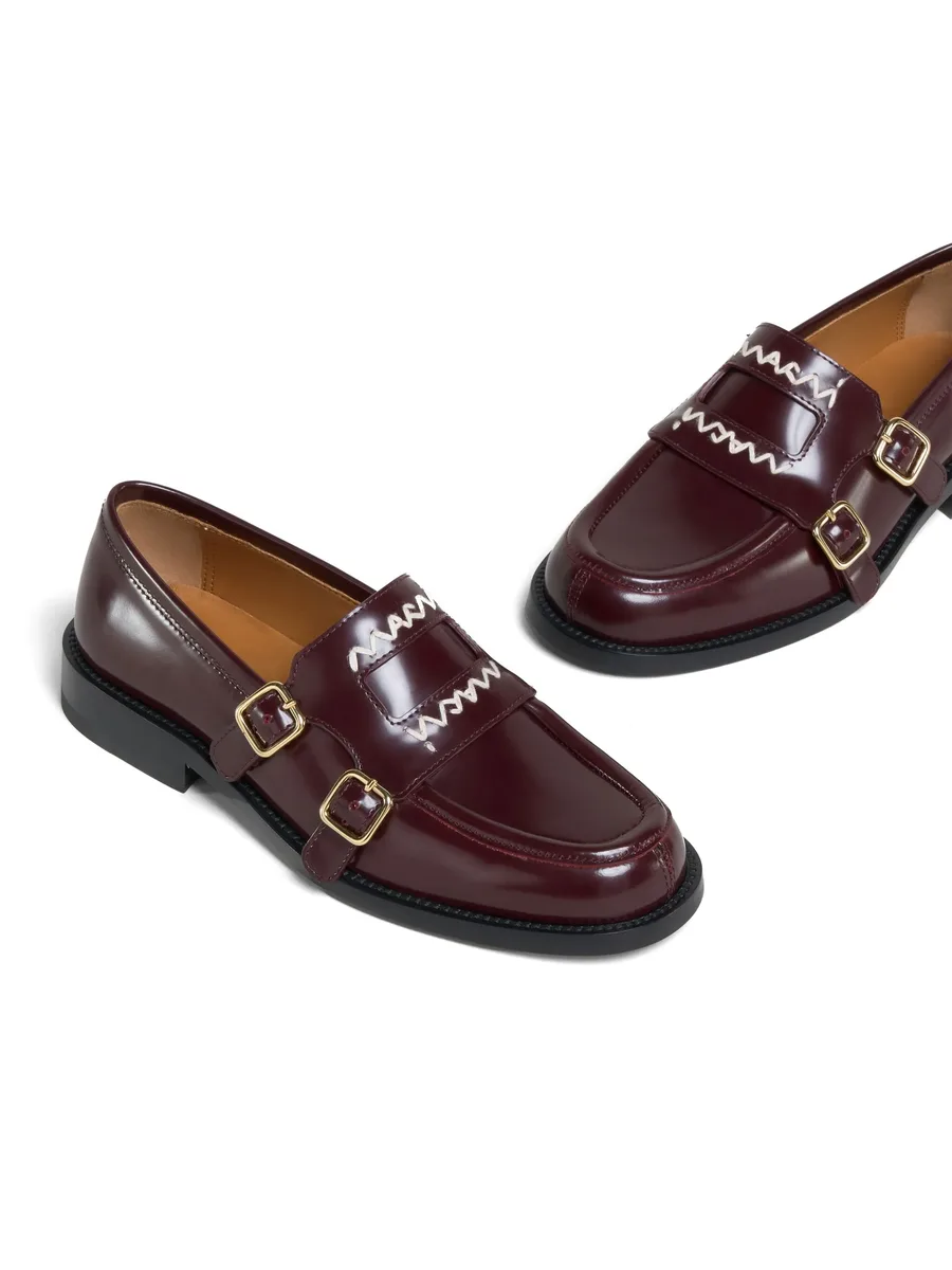 leather Bambi 3.0 loafers with double buckle 9
