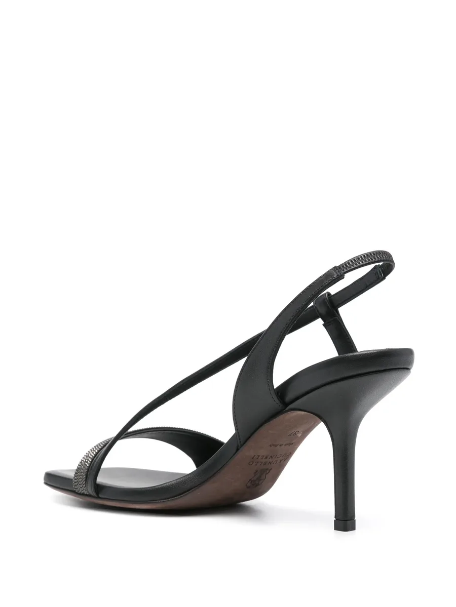 95mm Monili-chain leather sandals 6
