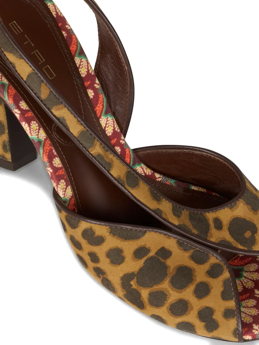 90mm animal-print heeled sandals 8
